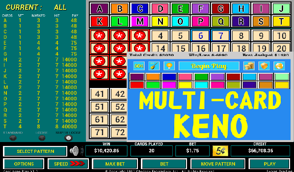 lucky keno numbers