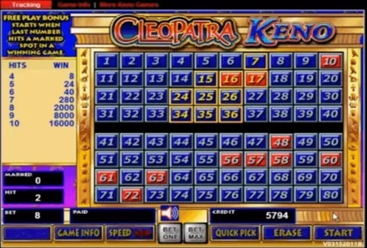 best keno numbers to win